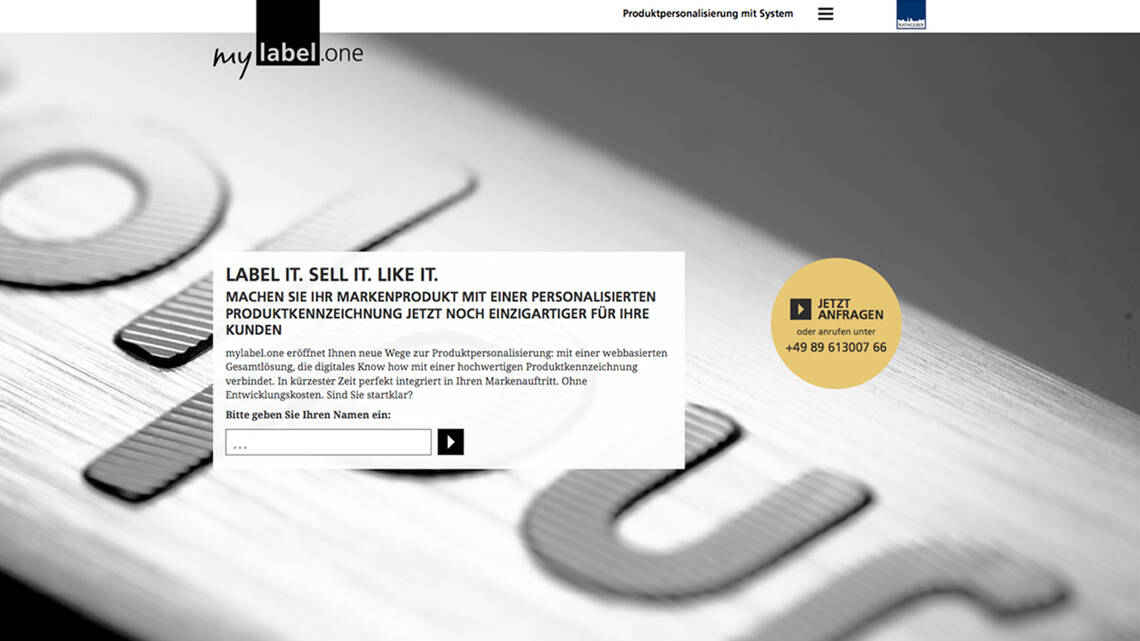 mylabel.one Webseite | © RATHGEBER GmbH & Co. KG